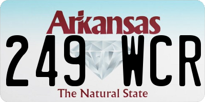 AR license plate 249WCR