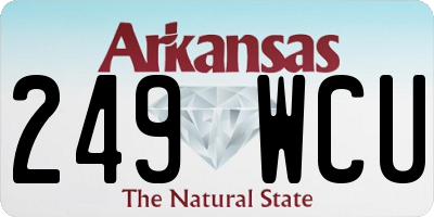 AR license plate 249WCU