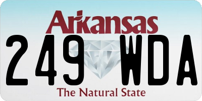 AR license plate 249WDA