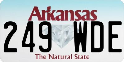 AR license plate 249WDE