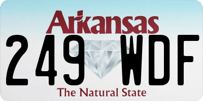 AR license plate 249WDF