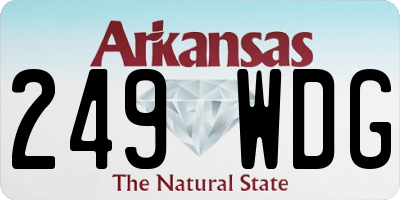 AR license plate 249WDG