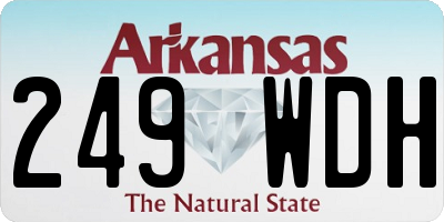 AR license plate 249WDH