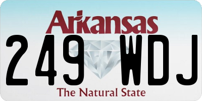 AR license plate 249WDJ