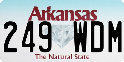 AR license plate 249WDM