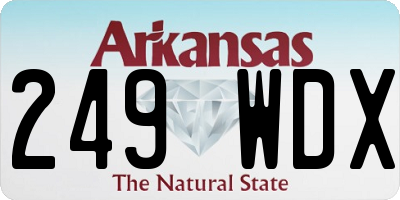 AR license plate 249WDX