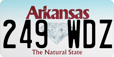 AR license plate 249WDZ