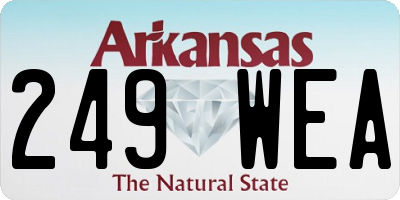 AR license plate 249WEA