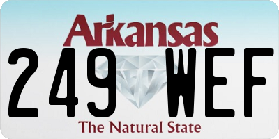 AR license plate 249WEF