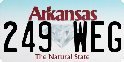 AR license plate 249WEG