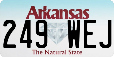 AR license plate 249WEJ