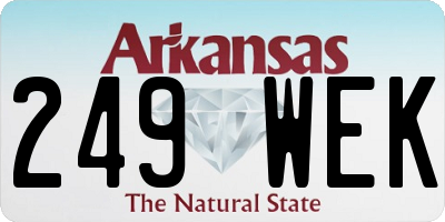 AR license plate 249WEK