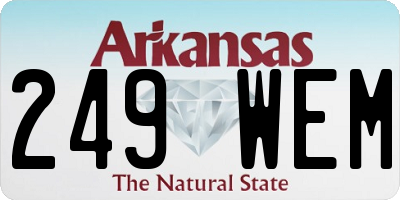 AR license plate 249WEM
