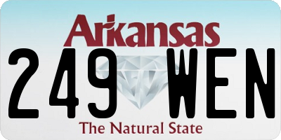 AR license plate 249WEN