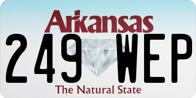 AR license plate 249WEP