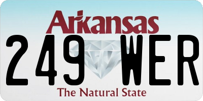 AR license plate 249WER