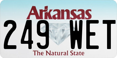 AR license plate 249WET