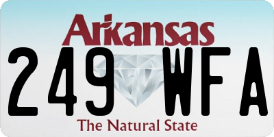 AR license plate 249WFA
