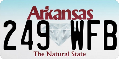 AR license plate 249WFB