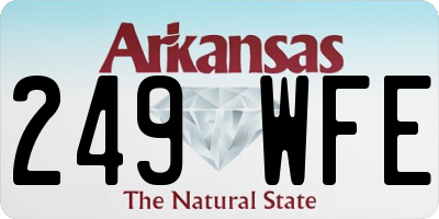 AR license plate 249WFE