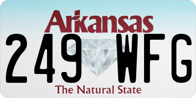 AR license plate 249WFG