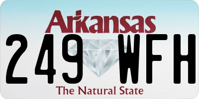 AR license plate 249WFH