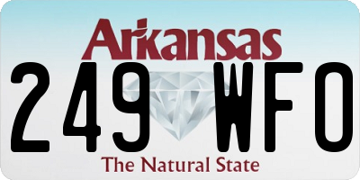 AR license plate 249WFO