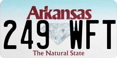 AR license plate 249WFT