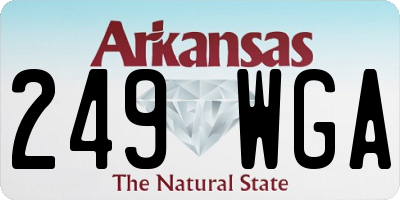 AR license plate 249WGA