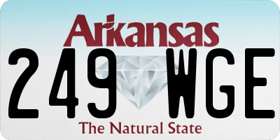 AR license plate 249WGE
