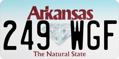 AR license plate 249WGF