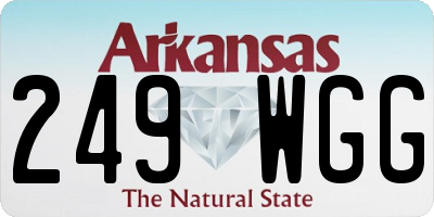 AR license plate 249WGG