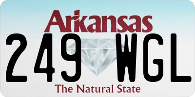 AR license plate 249WGL