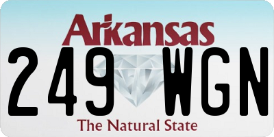 AR license plate 249WGN