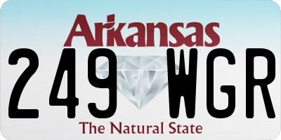 AR license plate 249WGR