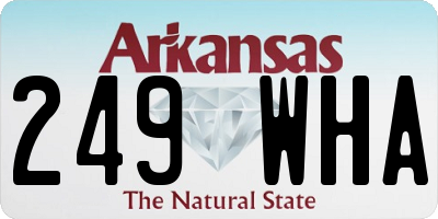 AR license plate 249WHA