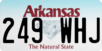 AR license plate 249WHJ