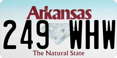 AR license plate 249WHW