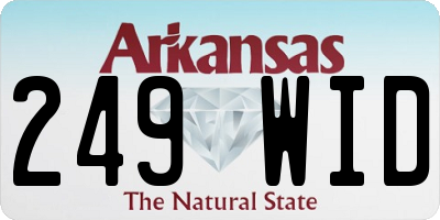 AR license plate 249WID