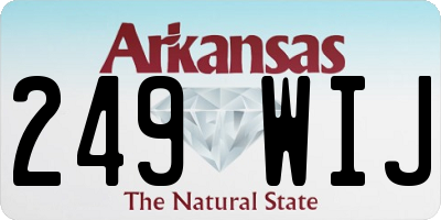 AR license plate 249WIJ