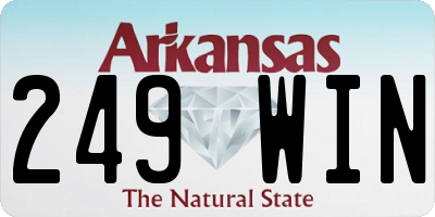 AR license plate 249WIN