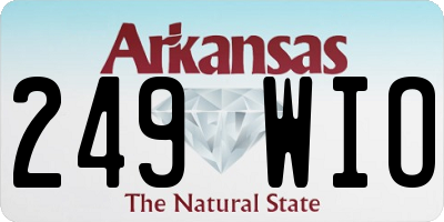 AR license plate 249WIO