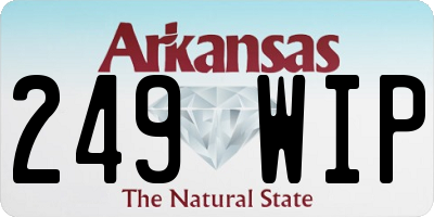AR license plate 249WIP