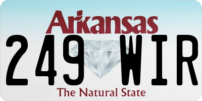 AR license plate 249WIR