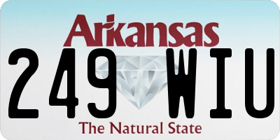 AR license plate 249WIU