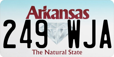 AR license plate 249WJA
