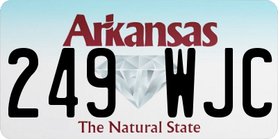 AR license plate 249WJC