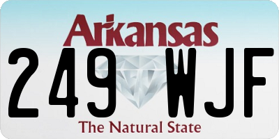 AR license plate 249WJF
