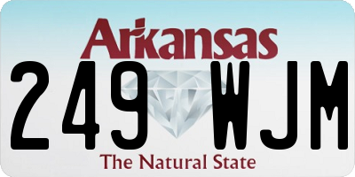 AR license plate 249WJM