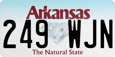 AR license plate 249WJN